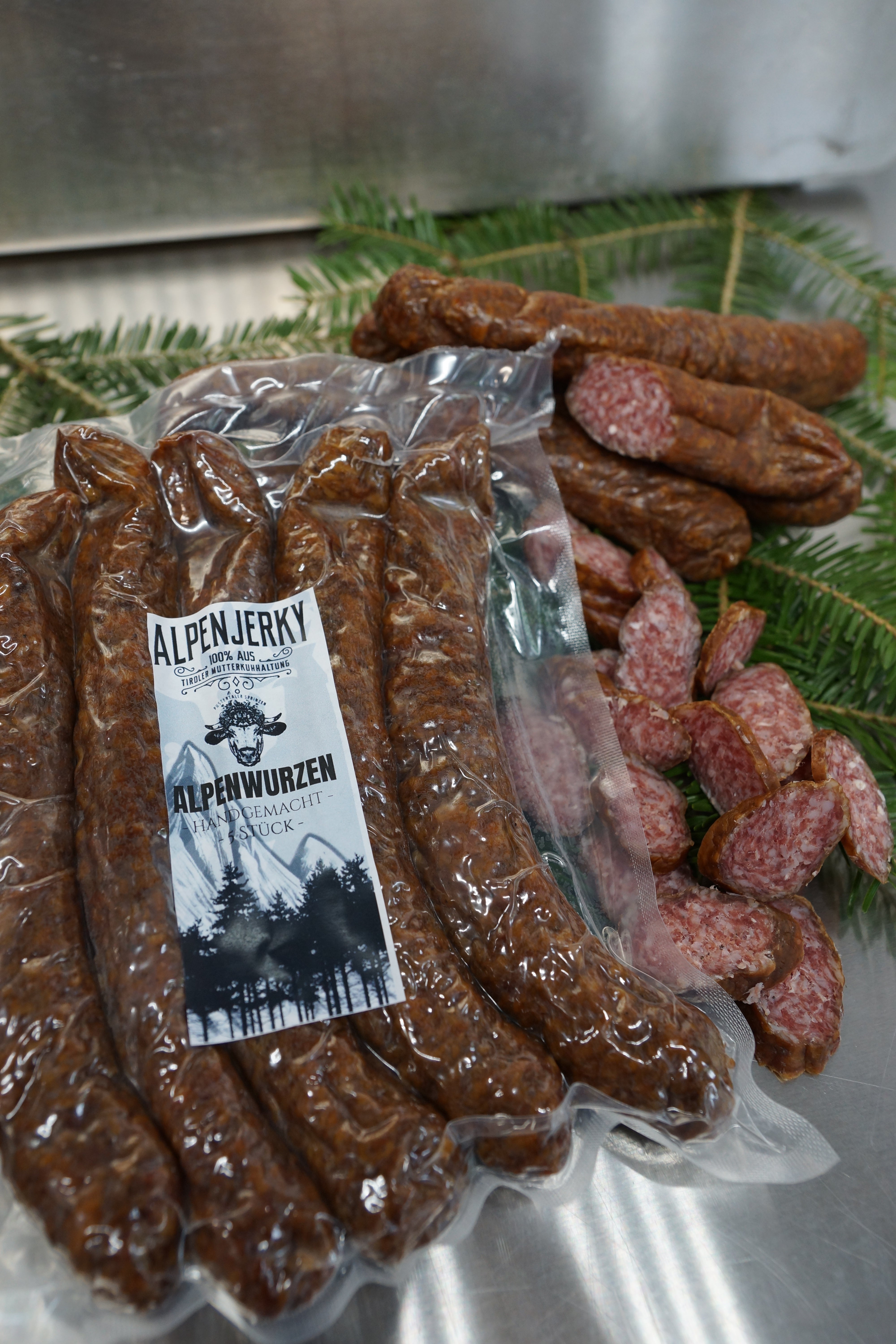 Tiroler Kaminwurzen aus Sprinzenochse & Duroc – 5 Stück

