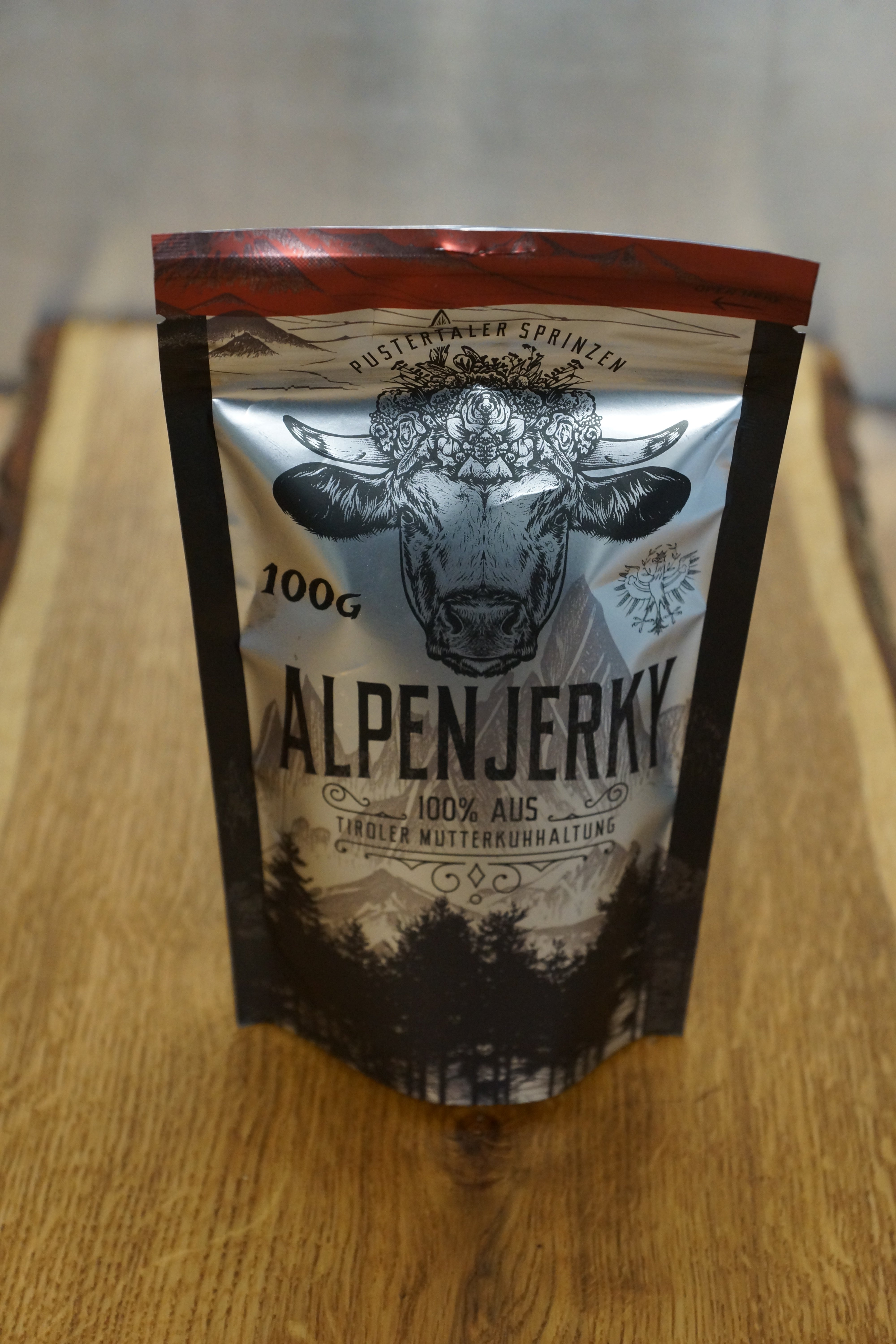 AlpenJerky 100 g – Premium Jerky aus Pustertaler Sprinzen

